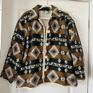 100% cotton Aztec western print jacket